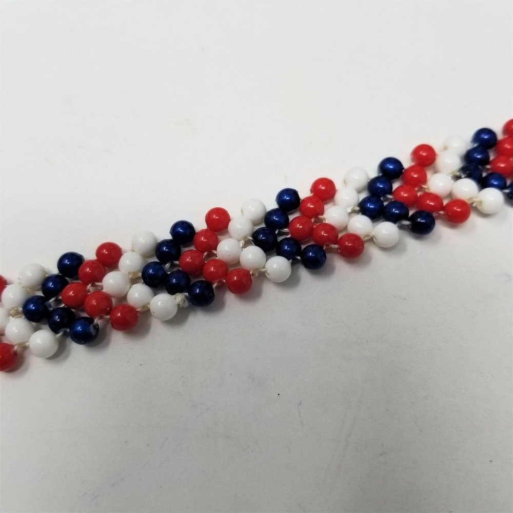 Vintage Ankle Bracelet in Red White & Blue H K